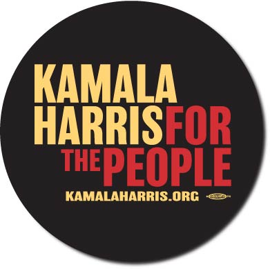 Kamala Harris for President 2020 Black Campaign Button