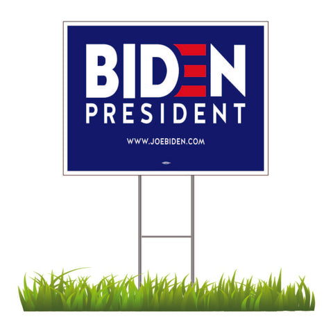 Joe Biden For President 2024 Blue Yard Sign 24" x 18"