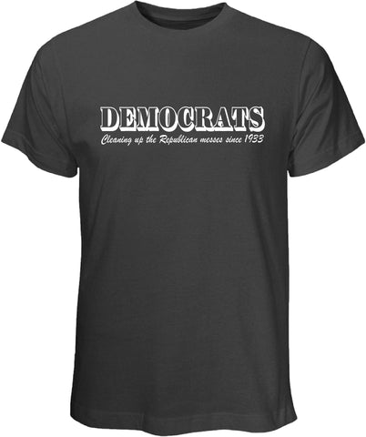 Democrats Cleaning Gray T Shirt