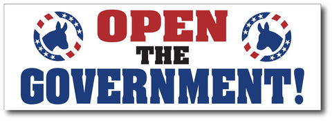 Open The Government! Magnetic Bumper Sticker