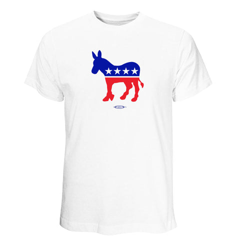 Democratic - Red, White & Blue Donkey White T-Shirt