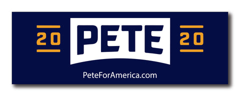 Pete 2020 Navy Bumper Sticker
