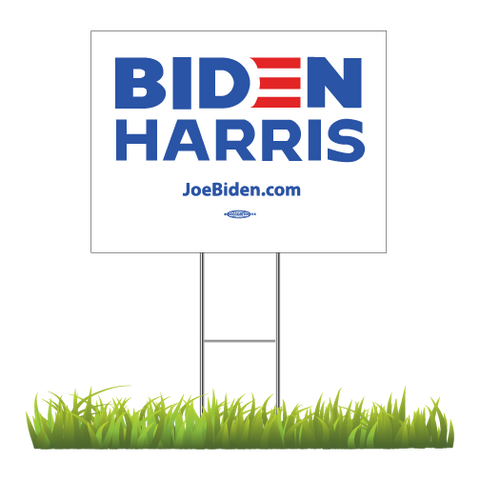 Biden Harris Yard Sign - White