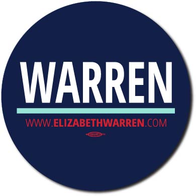 Elizabeth Warren for President 2020 Blue Campaign Button 5-Pack