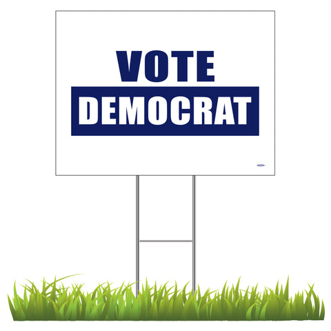 Vote Democrat Yard Sign