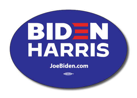 Biden Harris 2024 Blue Oval Bumper Sticker