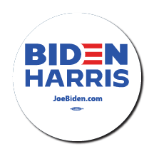 Biden Harris 2024 White Campaign Button 5-Pack